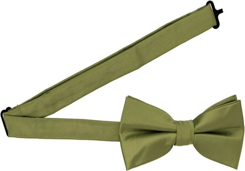 tiemart Pre-Tied Adjustable Men's Band Collar Bow Tie - Image 4